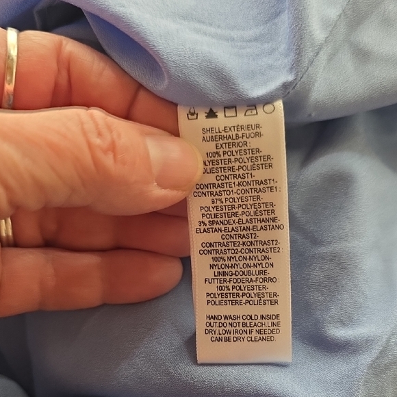 NWT $298 DRESS THE POPULATION NICOLE DRESS IN SKY BLUE MULTI SIZE S - Picture 8 of 9